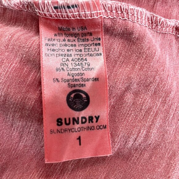 Anthropologie Sundry 1 Maxi Dress Small Pink Tiered Peasant Ruffle Short Sleeve - Picture 10 of 12